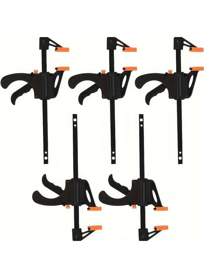 5pcs 4 Inch F Clamp Set Quick Release Carbon Steel for DIY Woodworking Toolbox - Image 2