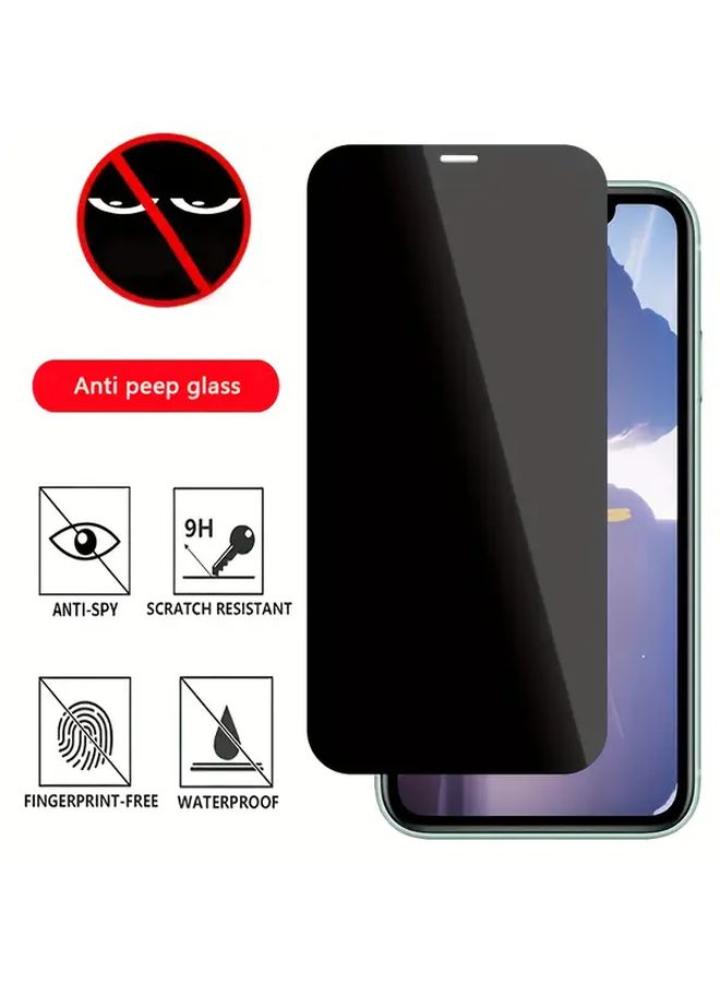 Privacy Screen Protector Anti Spy Tempered Glass For iPhone 17 Pro Max Black - Image 1