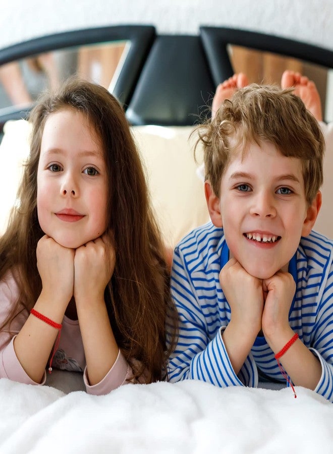 Jadive 20 Pcs Red Protection Good Luck Bracelet Red String of Fate Adjustable Bracelet Braided Knot Kabbalah Rope for Lover Couple Friend Women Men(Simple Style) - Image 4