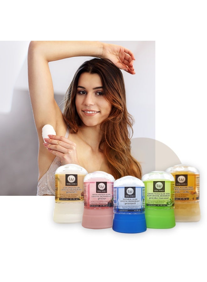 U&i Natural Alum Crystal Deodorant – Long-Lasting Odor Protection, Chemical-Free & Fragrance-Free Deodorant Stick – 45g - Image 2