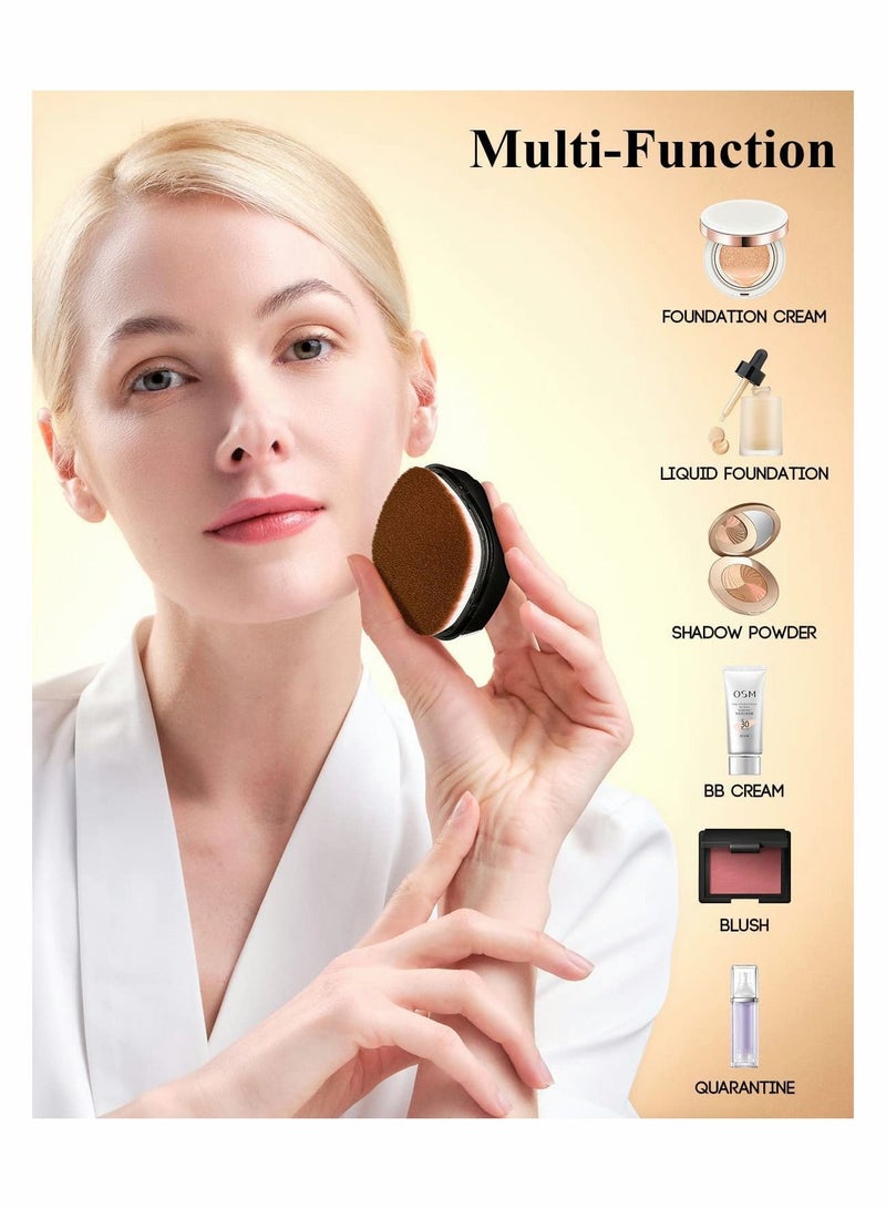 سيوسي فرشاة كريم الأساس ، فرشاة كريم أساس قابلة للسحب ، فرشاة كريم أساس مسطحة للسائل ، الكريمي ، مساحيق التجميل البودرة الخالية من العيوب ، فراشي مكياج كريم الأساس ثنائية في واحد ، تصميم فريد للحمل وسهولة ا - Image 3