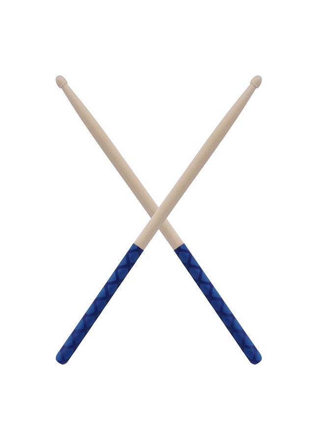 Generic 1-Pair Drumstick 5A  Anti Slip Drumstick Antiskid Drum Sticks Maple Wood Drumsticks Triangular Tip with Non-Slip Wrapped Handle Musical Instrument Drum Set Accessories  - Image 1