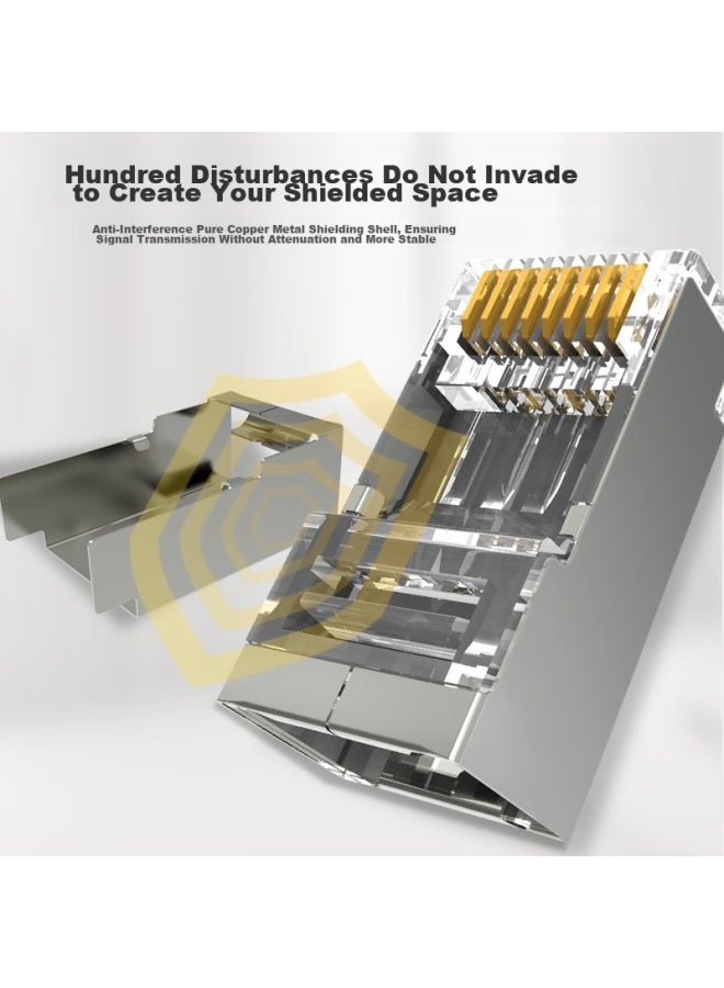 Sdws Cat6 Rj45 Crystal Head, Category 6 Gigabit Engineering-grade Network Connector, Cat6 Shielded Computer 8p8c Network Cable Connector, Sjp-c650 - Image 4