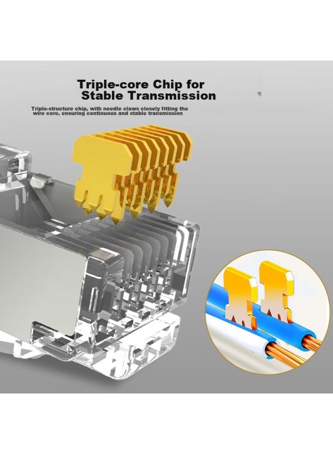 Sdws Cat6 Rj45 Crystal Head, Category 6 Gigabit Engineering-grade Network Connector, Cat6 Shielded Computer 8p8c Network Cable Connector, Sjp-c650 - Image 5