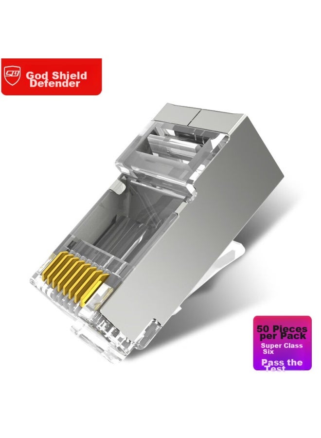 Sdws Cat6 Rj45 Crystal Head, Category 6 Gigabit Engineering-grade Network Connector, Cat6 Shielded Computer 8p8c Network Cable Connector, Sjp-c650 - Image 1