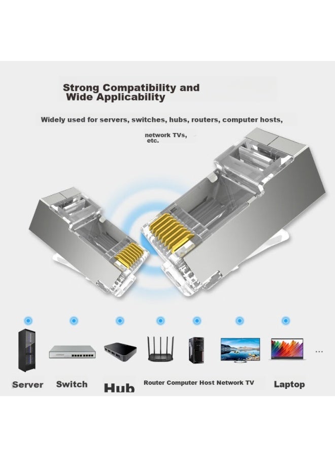 Sdws Cat6 Rj45 Crystal Head, Category 6 Gigabit Engineering-grade Network Connector, Cat6 Shielded Computer 8p8c Network Cable Connector, Sjp-c650 - Image 3