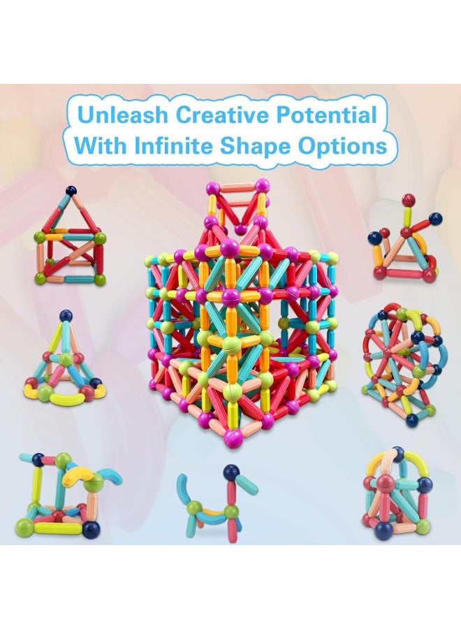 ST ZONE 42 PCS Magnetic Building Toys for Kids – Magnet Blocks Sticks & Balls Creativity Game – Educational Development Kit for Preschool Girls & Boys – Includes Storage Box - Image 2