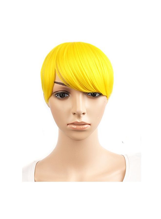 NIBEMINENT Clip-In Straight Oblique Bang Lemon Yellow 18cm - Image 3