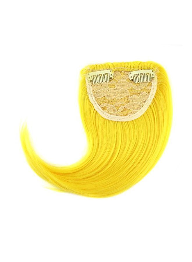 NIBEMINENT Clip-In Straight Oblique Bang Lemon Yellow 18cm - Image 2