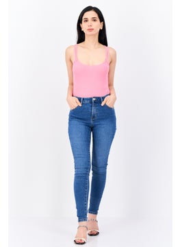 Lefties Women Textured Sleeveless Bodysuit, Pink  - Image 4