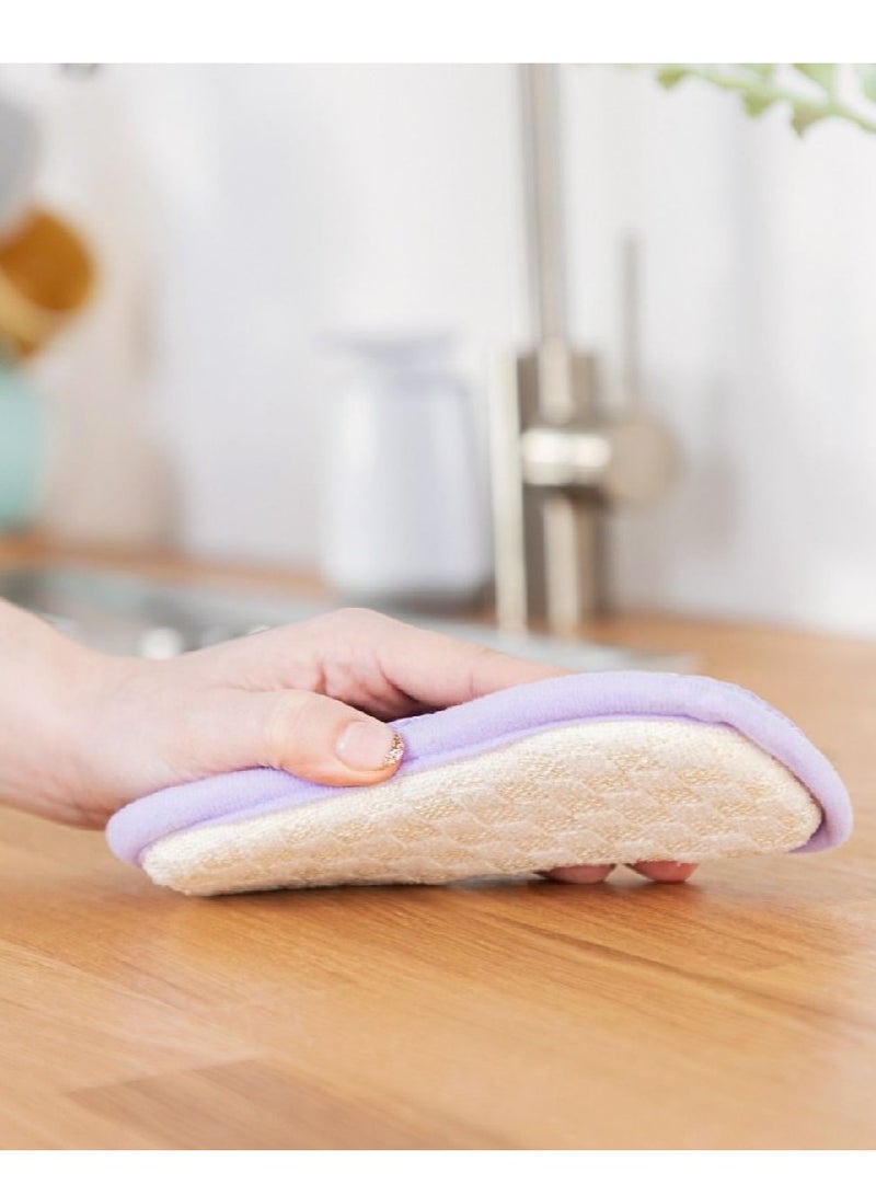 minky وسادة تنظيف مضادة للبكتيريا ثلاثية الفعالية باللون الأرجواني - Image 5