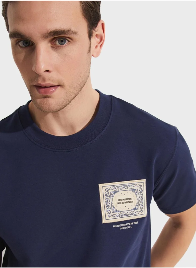 JUNE Printed Crew Neck T-Shirt