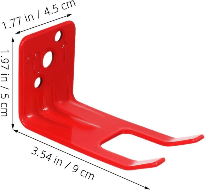 Luxshiny 12pcs Red Metal Fire Extinguisher Wall Mount Brackets with Screws Universal Fire Extinguisher Holders for Home Kitchen Classroom Safety - Image 2