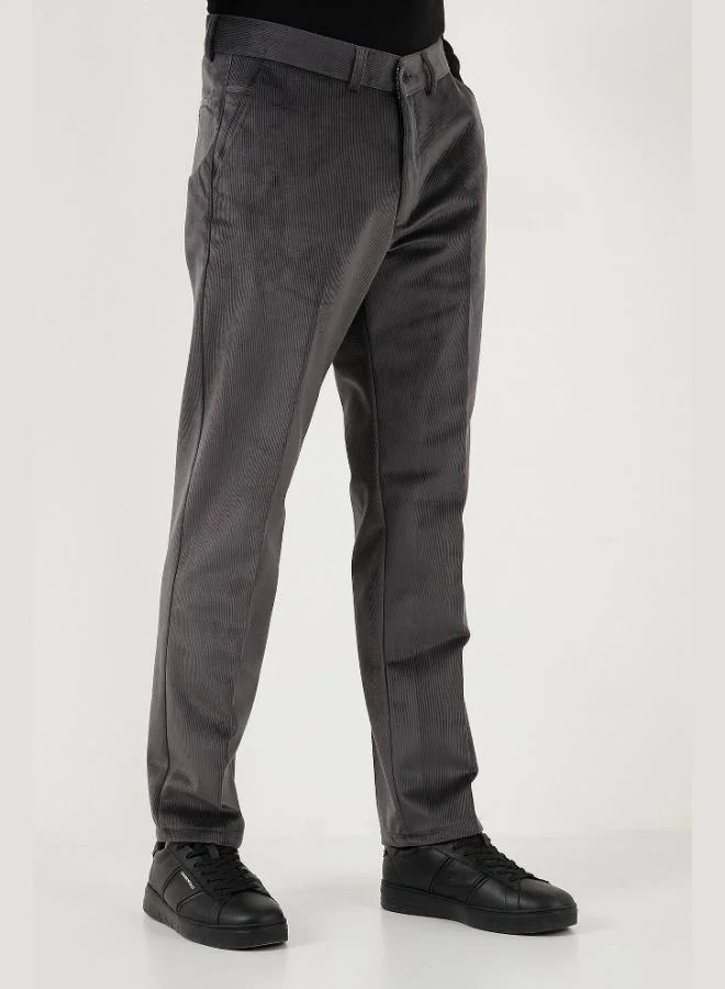 Buratti  Buratti Normal Waist Regular Fit Straight Leg Velvet Trousers Men's Velvet Trousers 645MERLIN for Men | Best Price UAE