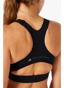 adidas By Stella McCartney Women Sportswear Fit Sleeveless Training Padded Sports Bra, Black  - Image 2