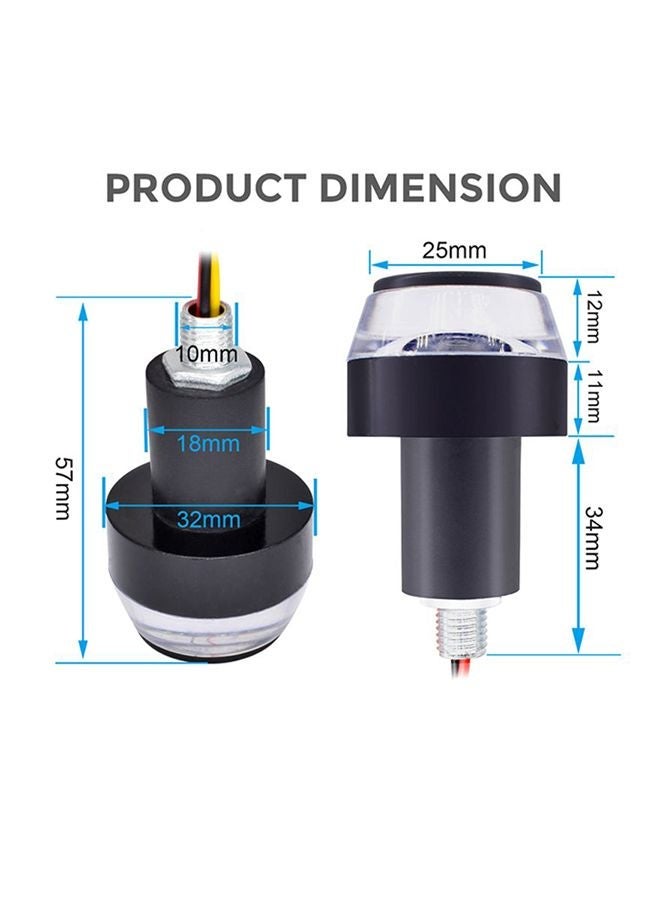 NIBEMINENT 2-Piece LED Motorcycle Signal Indicators Flasher Lamp  - Image 2