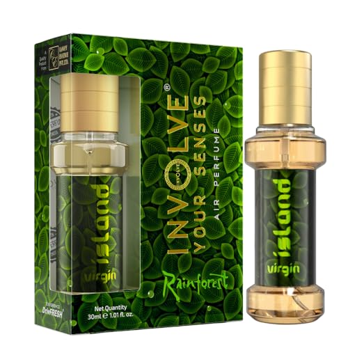 Involve your senses Involve Rainforest Virgin Island Fragrance Car Perfume - IRF07-30 ml | Royal Fine Fragrance Luxury Spray Air Freshener| Car Accessories interior | car perfumes and fresheners | Long lasting fregrance - Image 1