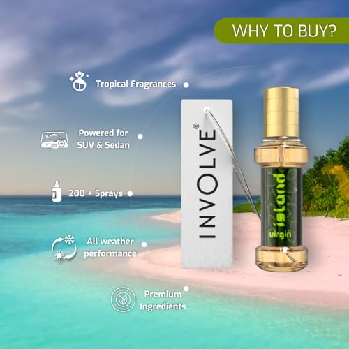 Involve your senses Involve Rainforest Virgin Island Fragrance Car Perfume - IRF07-30 ml | Royal Fine Fragrance Luxury Spray Air Freshener| Car Accessories interior | car perfumes and fresheners | Long lasting fregrance - Image 5