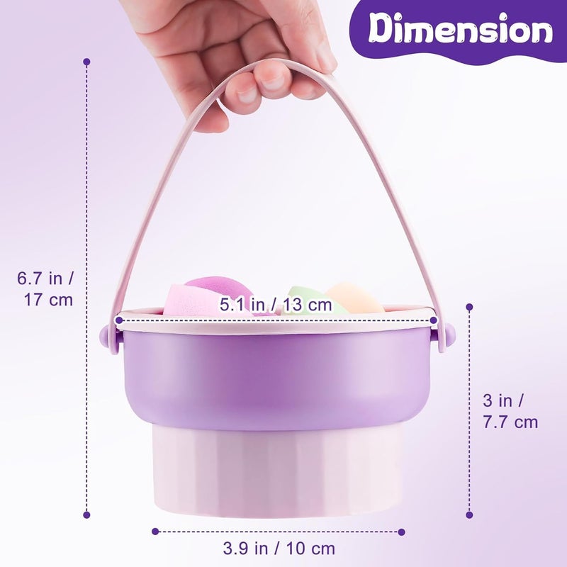 MATSON 3 in 1 Silicone Makeup Brush Cleaner Bowl, Make up Brush Cleaner Mat with Makeup Brush Drying Holder and Comestic Brush Organizer, Paint Brush Cleaner - Image 2