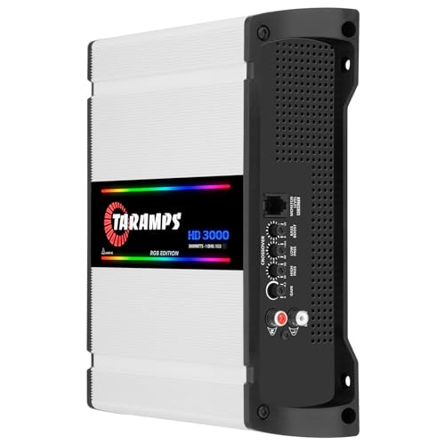 Taramp's تارامبس HD 3000 1 أوم تأثيرات RGB قناة واحدة 3000 واط RMS ماكس مضخم صوت سيارة أحادي الكتلة مؤشر LED فئة D مضخم الصوت كروس أوفر، HD 3k - Image 3