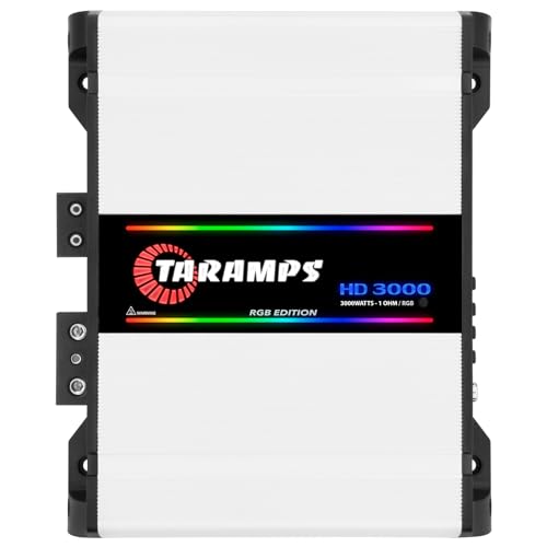Taramp's تارامبس HD 3000 1 أوم تأثيرات RGB قناة واحدة 3000 واط RMS ماكس مضخم صوت سيارة أحادي الكتلة مؤشر LED فئة D مضخم الصوت كروس أوفر، HD 3k - Image 1