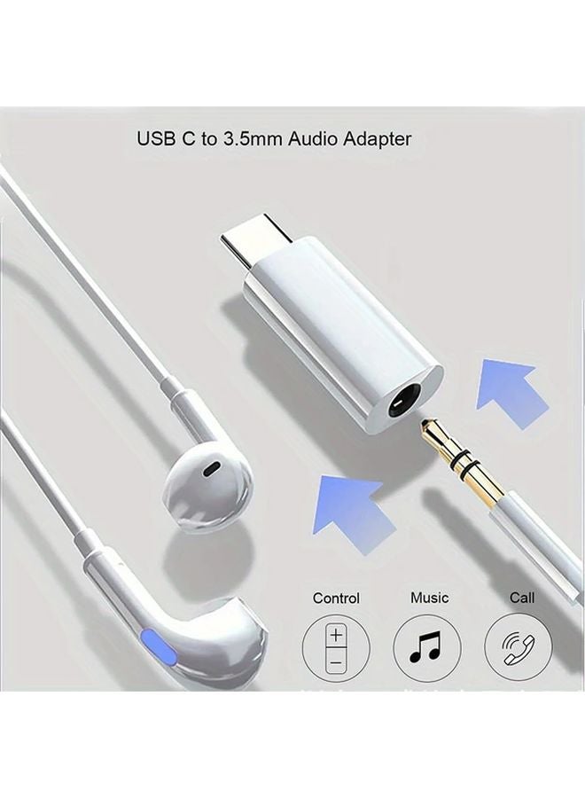 White USB C to 35mm Headphone Adapter 4 Pack Hi Fi Audio for iPhone 15 S23 S22 iPad Pro - Image 4