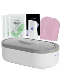 waxkiss Small Paraffin Wax Machine for Hands - Paraffin Hand Wax Machine 2000ml Small Size With 3 packs of Paraffin Wax Digital Display Screen for Paraffin Baths 
