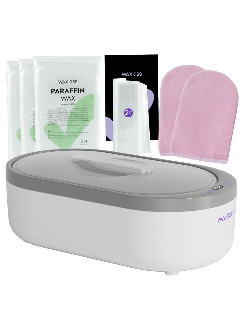 waxkiss - Small Paraffin Wax Machine for Hands - Paraffin Hand Wax Machine 2000ml Small Size With 3 packs of Paraffin Wax Digital Display Screen for Paraffin Baths - Image 1