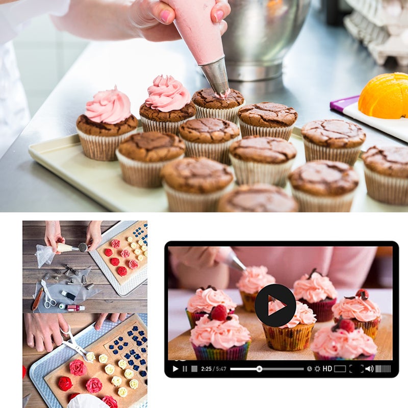 Thickened Piping Nozzle Suit Stainless Steel Cream Nozzle Cream Scraper Piping Nozzle Baking Decoration 75 Piece Tool Set - Image 3