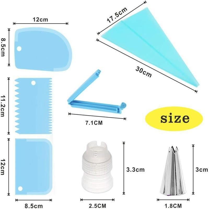 Thickened Piping Nozzle Suit Stainless Steel Cream Nozzle Cream Scraper Piping Nozzle Baking Decoration 75 Piece Tool Set - Image 4