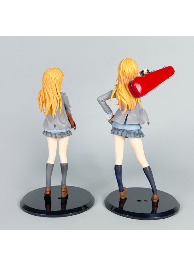 Generic - Animation Handheld April Is Your Lie, Secondary School Uniform, Gongyuan Kaoru Violinist Doll Model Decoration Batch-Color:School Uniform Miyuan Lavender Style B [boxed] - Image 1