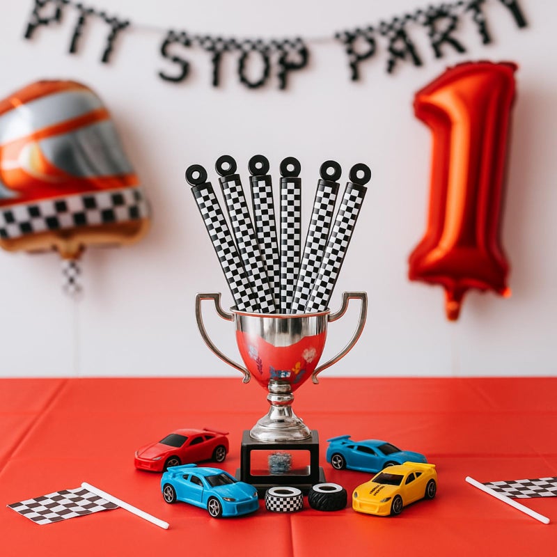 Rotatingpals 32 Pcs Checkered Bubble Wands Black and White Checkered Bubble Wand Race Car Party Favors for Adult Summer Activity Race Car Birthday Goodie Bag Stuffers Gifts Wedding Supplies - Image 5