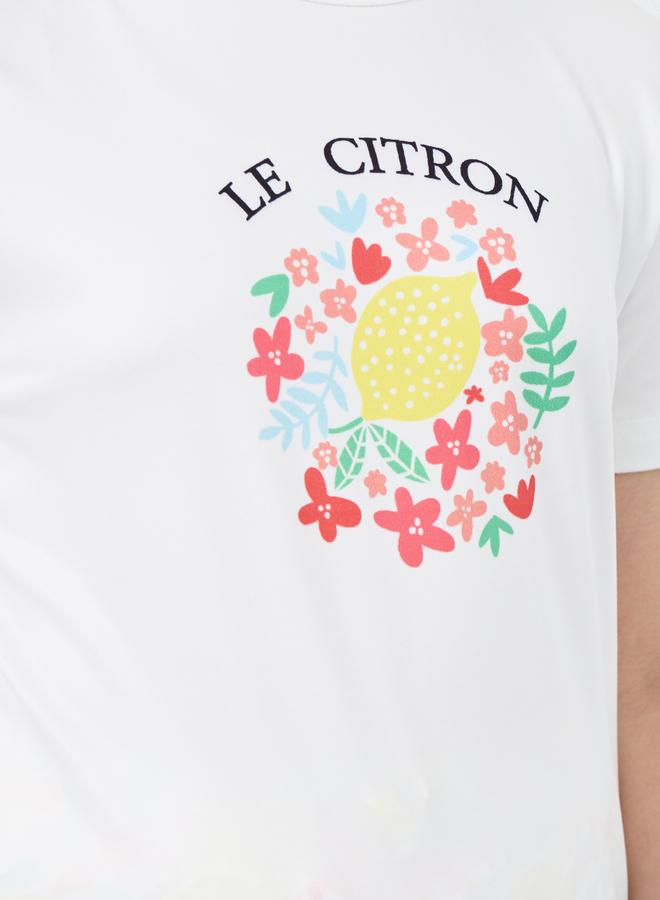 Styli Graphic Print Short Sleeve T-Shirt and Shorts Pyjama Set - Image 3