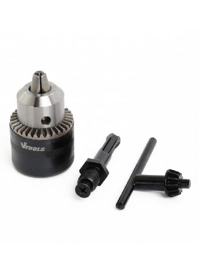 VTOOLS 1.5-13mm Keyless Drill Chunk With Key & Connecting Rod For SDS Plus Drill - Image 1