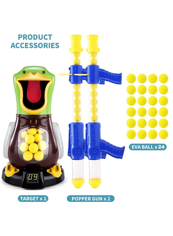 joyzzz Target Shooting Games Toy Guns for Kids,Shooting Game Gifts for3 4 5 6 7 8 9 Year Old Kids,Toy Guns with Air Pump Guns, Party Toys with LCD Score Record, 24 Soft Foam Balls (A) - Image 1