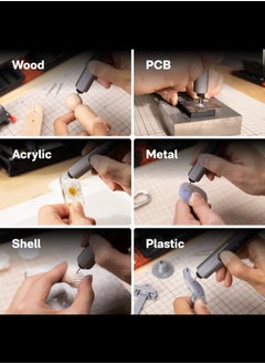HOTO Mini Electric Drill – Precision Tool for DIY, Woodworking, Crafting, Model Making, Jewelry, Electronics – Brushless Motor, 3-Speed (600/900/1200 RPM), LED Light, USB Rechargeable, Lightweight 108g, 0.1 N·m Torque (SNAPBLOQ™ D-A03)– QWDZA001  - Image 5