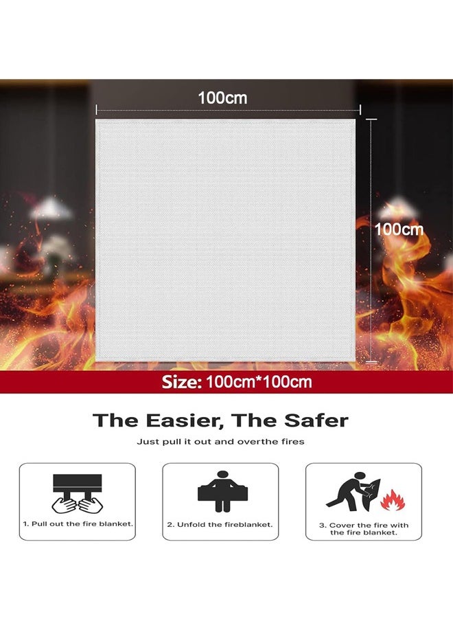 Fire Emergency Blanket a fire -Resistant Blanket in Emergency Situations, an Emergency Blanket for the Kitchen, Camping, Grill, Car, Office, Warehouse, School and Fireplace, Two Pieces - pzsku/Z53398B4C0A62EB44E76AZ/45/_/1739680452/04cf56a6-520b-45a9-aac7-134b3250f9f8