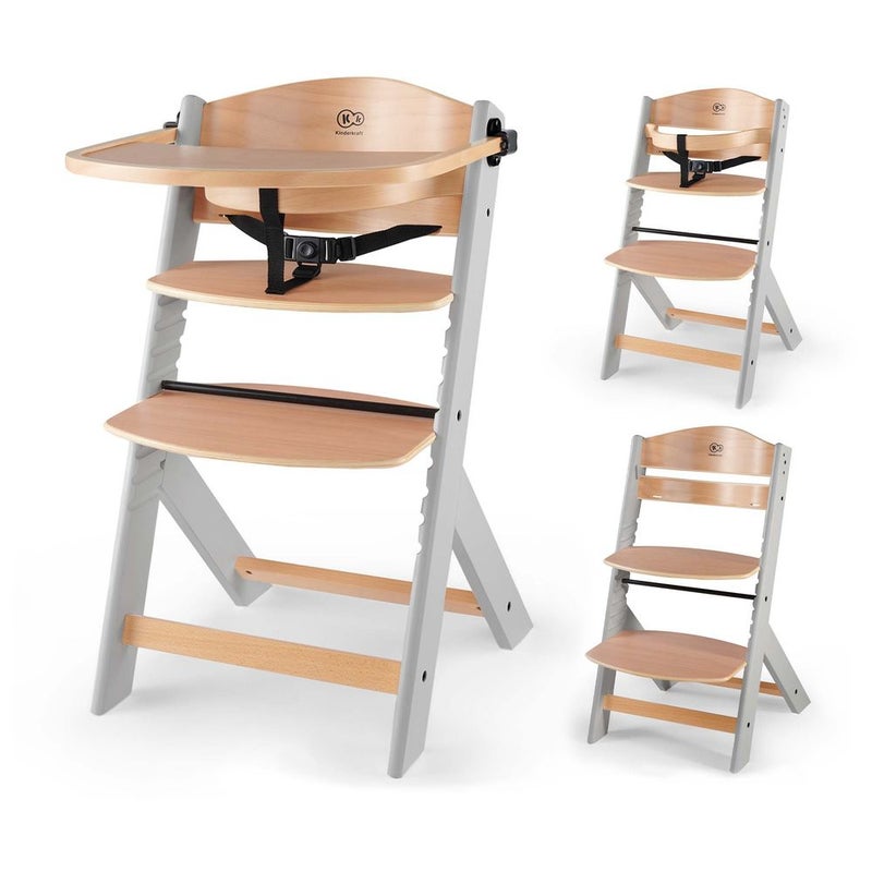 Kinderkraft - Enock Highchair - Grey/Brown - Image 1
