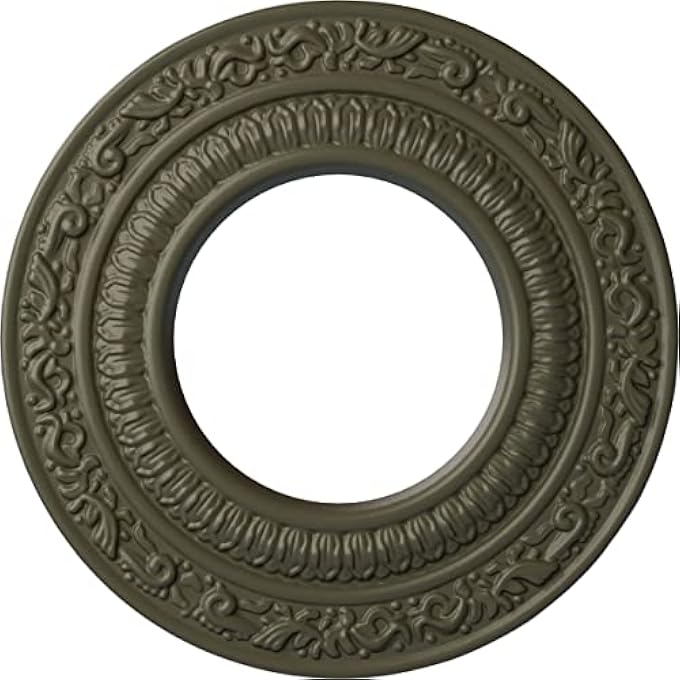 CM08ADWHF ANDREA CEILING MEDALLION, 8 1/8"OD X 4 1/8"ID X 1/2"P, HAND-PAINTED WITCH HAZEL - Image 2