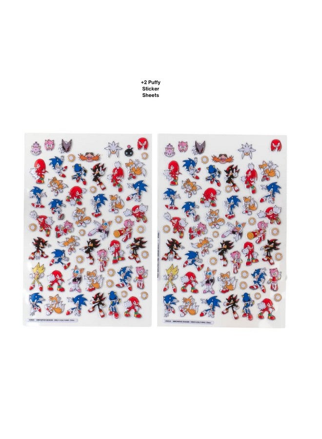 Innovative Designs Sonic The Hedgehog Stickers For Kids, 14 Sheet Sonic Sticker Book Set Including Puffy Stickers, 1200+ Stickers - Image 2