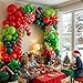 kozee Christmas Party Decorations with Red Green Balloon garland arch Kit small Candy cane Star Lollipop foil balloons for Kids Naughty Cartoon Birthday friendsmas Xmas Party Decorations Red Green - Image 4