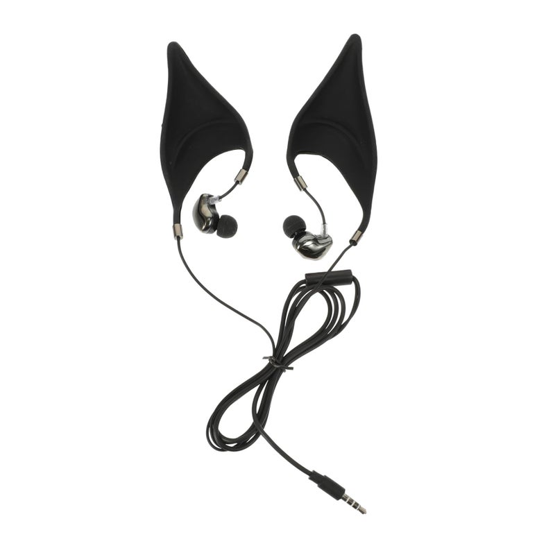 Wired In Ear Headphones With Microphone Noise Reduction Comfortable Earbuds Black - Image 2
