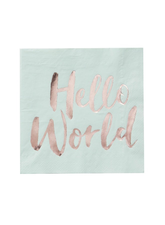 Ginger Ray Hello World - Paper Napkins - Image 1