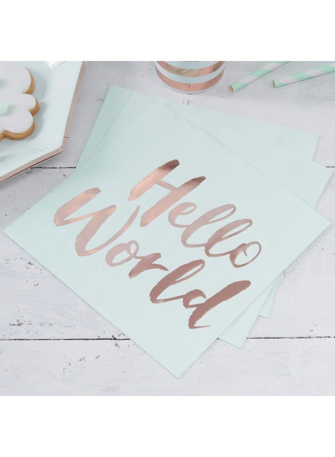 Ginger Ray Hello World - Paper Napkins - Image 2