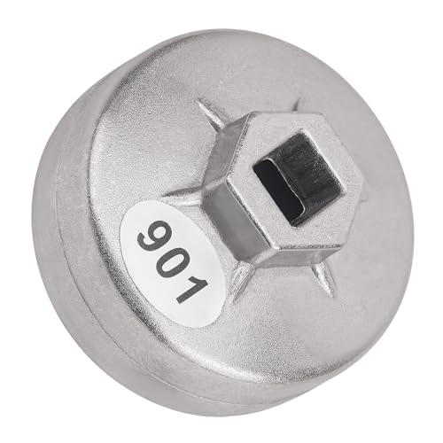 AHL 901 Cap 65mm Oil Filter Wrench 14 Flute 1/2" Square Drive Oil Filter Removel Tools Filter Socket Wrench Spanner Hand Tool for New Big Overlord, Aeolus, Camry, Nissan Bluebird, Flat, Toyota A - Image 5