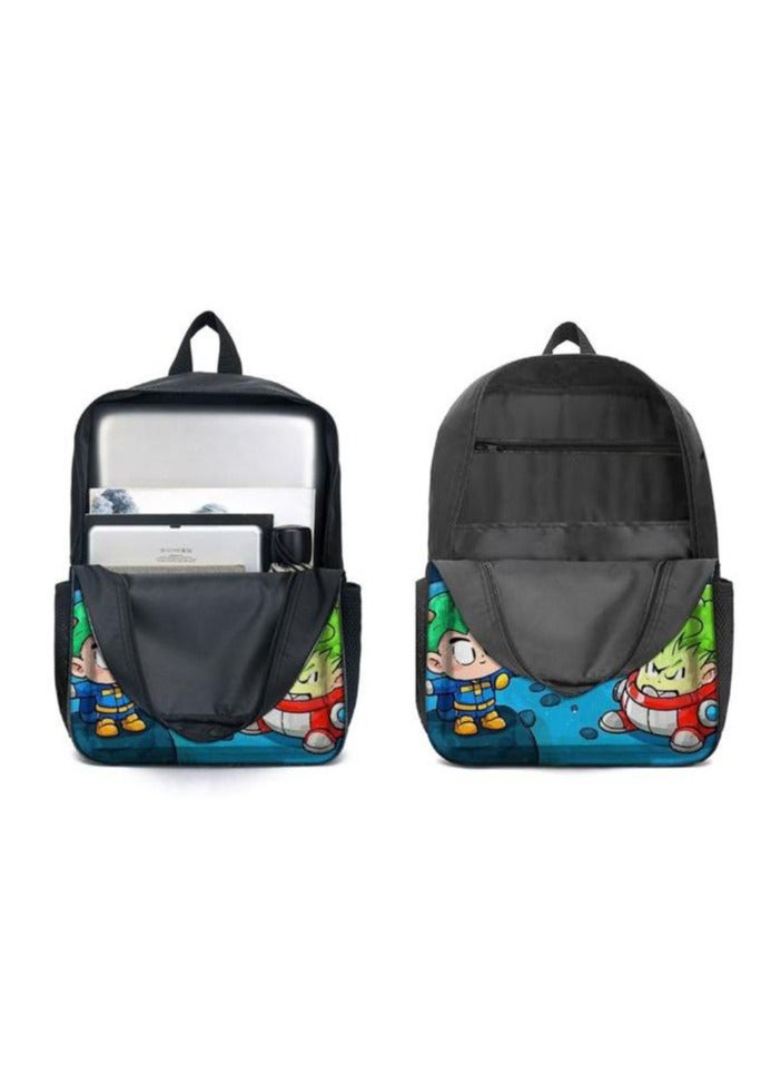 Cartoon three-piece schoolbag with front pocket - 406  - Image 4