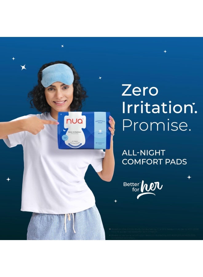 Nua All Night Comfort Sanitary Pads | Pack of 30 (XL++ 320mm) | Twin Layer Protection | 50% Wider Back and Anti Stain Wings | Upto 10 hours of Absorption | Super Soft and Breathable | No Rashes | 100% Toxic-Free - Image 4