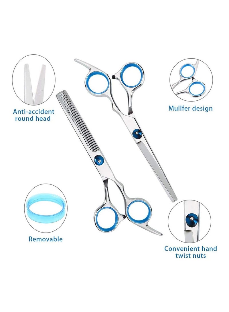 Excefore Professional Hair Fixer Set Hair Cutting Scissors Shears Barber Thinning Set Kit - Image 2