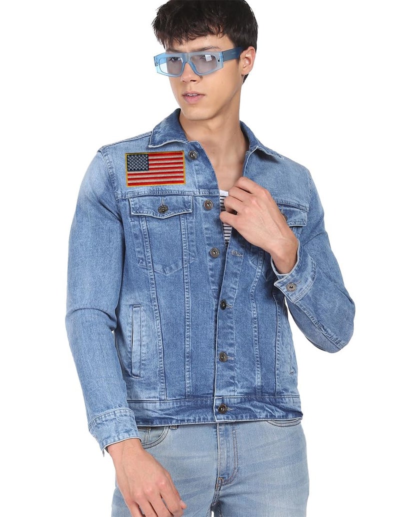 Generic United States of America (US) Applique Flag Embroidered Sew-on Patch ; Size: 11.5cm x 6cm for Jackets, Caps, T-Shirts, Bags, Jeans, Pants, Outdoor Clothing ; Imported from Malaysia (1 Piece). (Code: M-20)  - Image 3