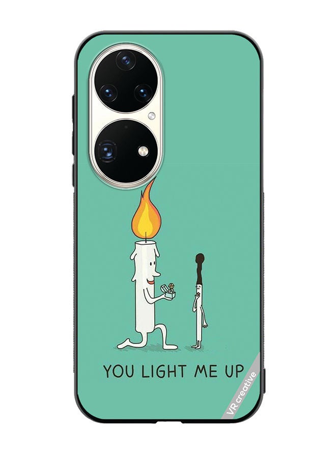 VR CREATIVE غطاء حماية لهاتف هواوي P50 برو بتصميم يضيء لي متعدد الألوان - Image 1